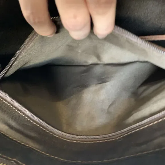 NEW MH 100% Genuine Leather Distressed Brown Large Tote Laptop Bag Purse - Picture 16 of 16